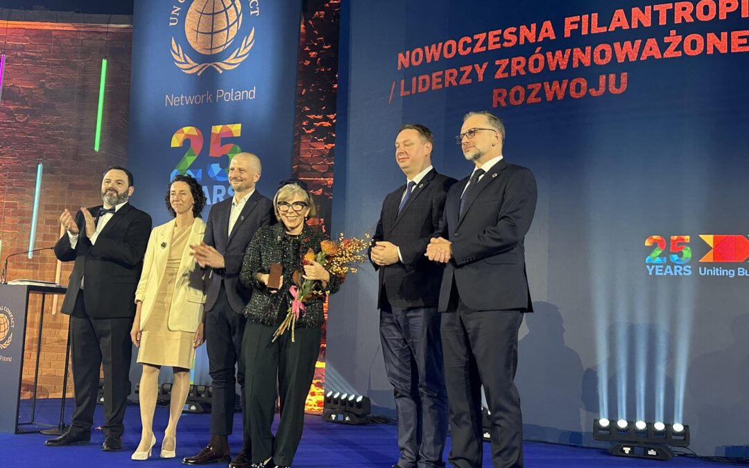 Solange Olszewska z wyróżnieniem  Architektka Zrównoważonego Rozwoju  UN Global Compact 