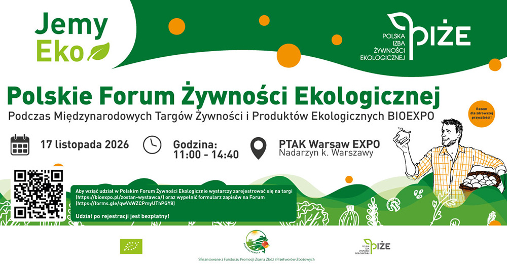 Polskie Forum Żywności Ekologicznej na BIO EXPO w Nadarzynie